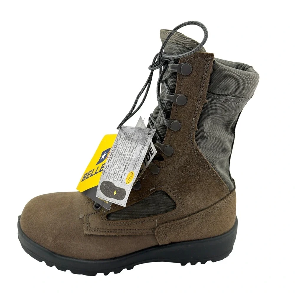 Belleville 600 ST Combat Boots Mens 6.5‎ R Green NWT'S Steel Toe Vibram USA